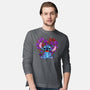 Stitch With Butterfly-Mens-Long Sleeved-Tee-Superblitz