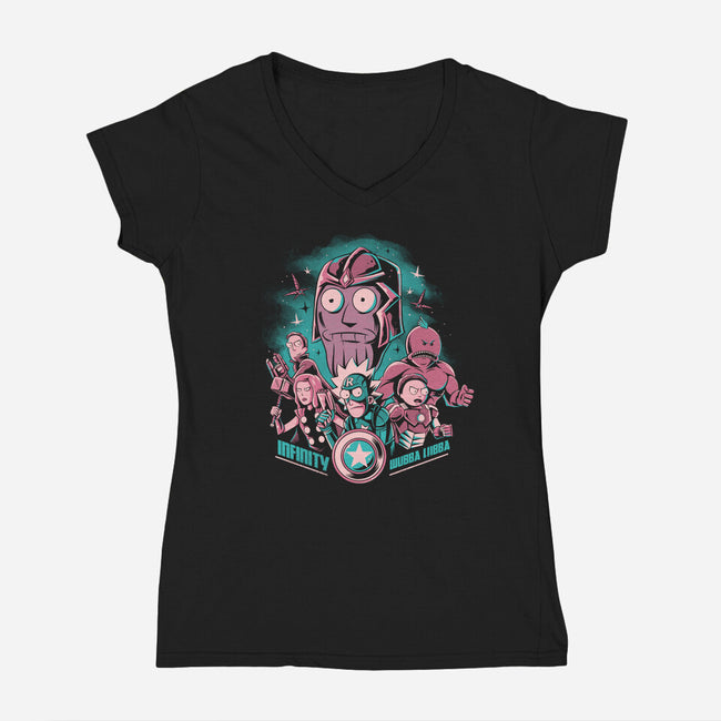 Infinity Wars-Womens-V-Neck-Tee-yumie