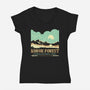 The Legendary Forest-Womens-V-Neck-Tee-retrodivision