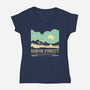 The Legendary Forest-Womens-V-Neck-Tee-retrodivision