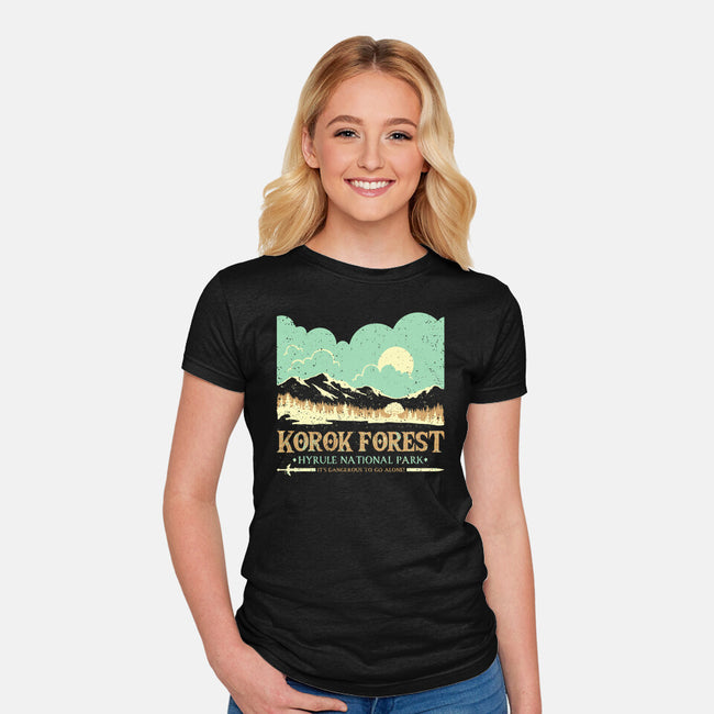 The Legendary Forest-Womens-Fitted-Tee-retrodivision