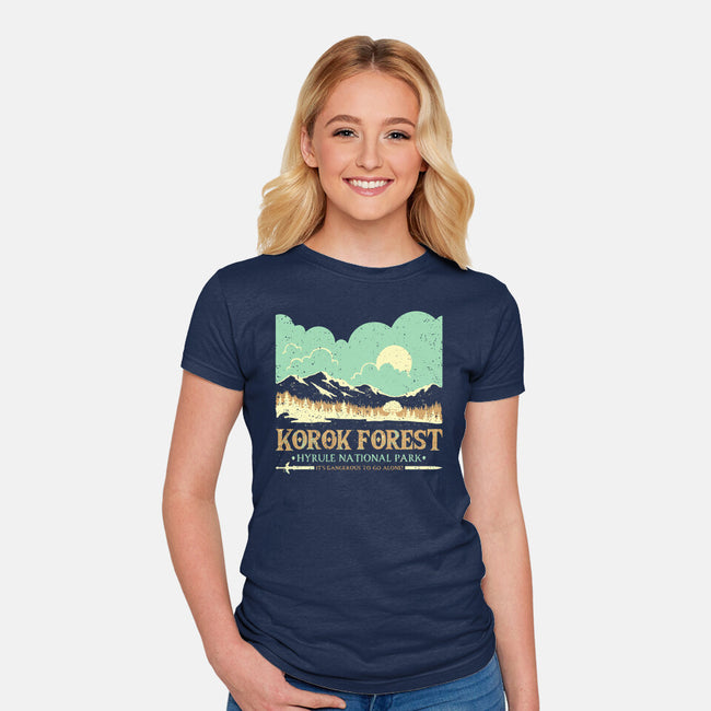 The Legendary Forest-Womens-Fitted-Tee-retrodivision