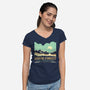The Legendary Forest-Womens-V-Neck-Tee-retrodivision
