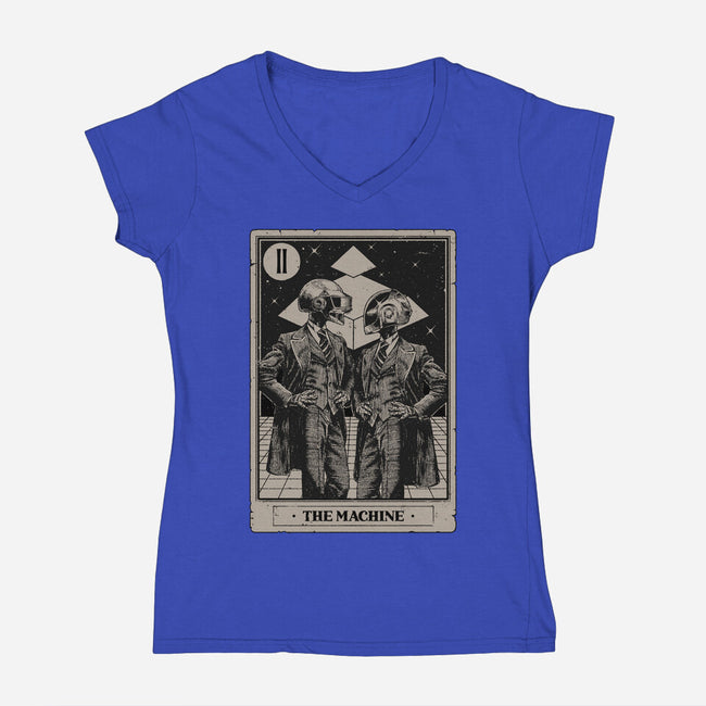 The Machine Tarot-Womens-V-Neck-Tee-Hafaell