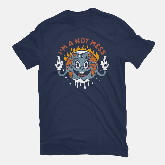 Hot Mess-Unisex-Basic-Tee-Nemons