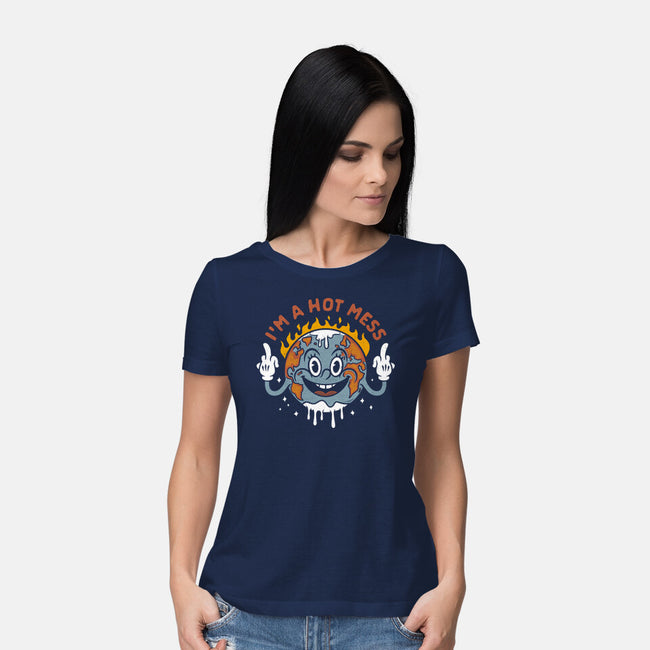 Hot Mess-Womens-Basic-Tee-Nemons