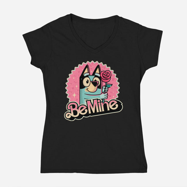 Be My Heeler-Womens-V-Neck-Tee-retrodivision