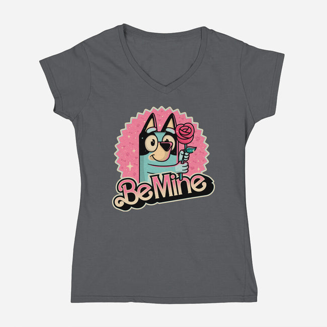 Be My Heeler-Womens-V-Neck-Tee-retrodivision