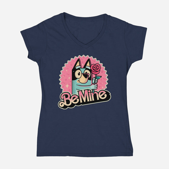 Be My Heeler-Womens-V-Neck-Tee-retrodivision