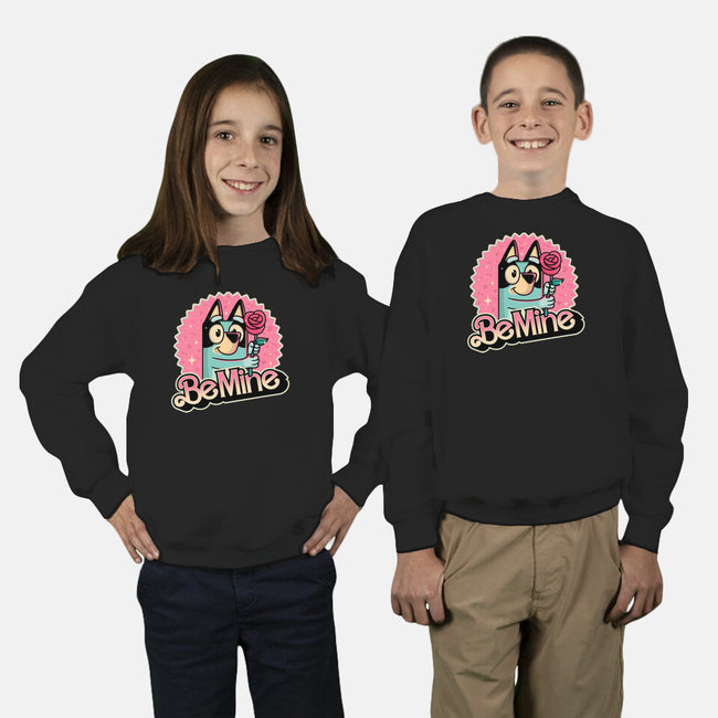 Be My Heeler-Youth-Crew Neck-Sweatshirt-retrodivision