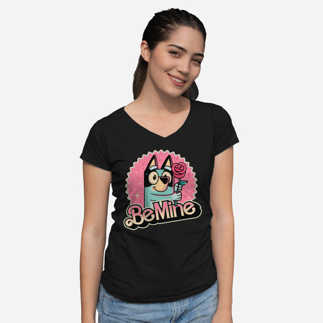 Be My Heeler-Womens-V-Neck-Tee-retrodivision