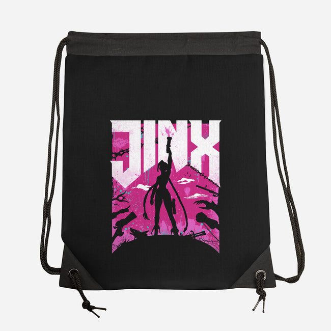 Jinx Doom-None-Drawstring-Bag-rocketman_art