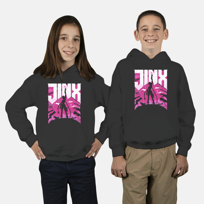 Jinx Doom-Youth-Pullover-Sweatshirt-rocketman_art