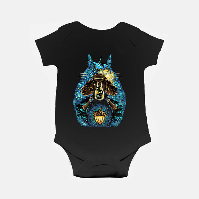 Neighbors In The Night-Baby-Basic-Onesie-glitchygorilla