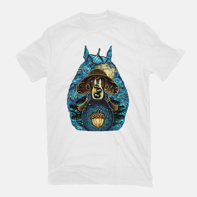 Neighbors In The Night-Womens-Basic-Tee-glitchygorilla