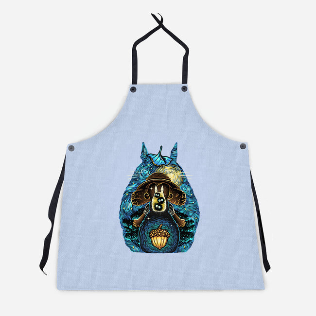 Neighbors In The Night-Unisex-Kitchen-Apron-glitchygorilla