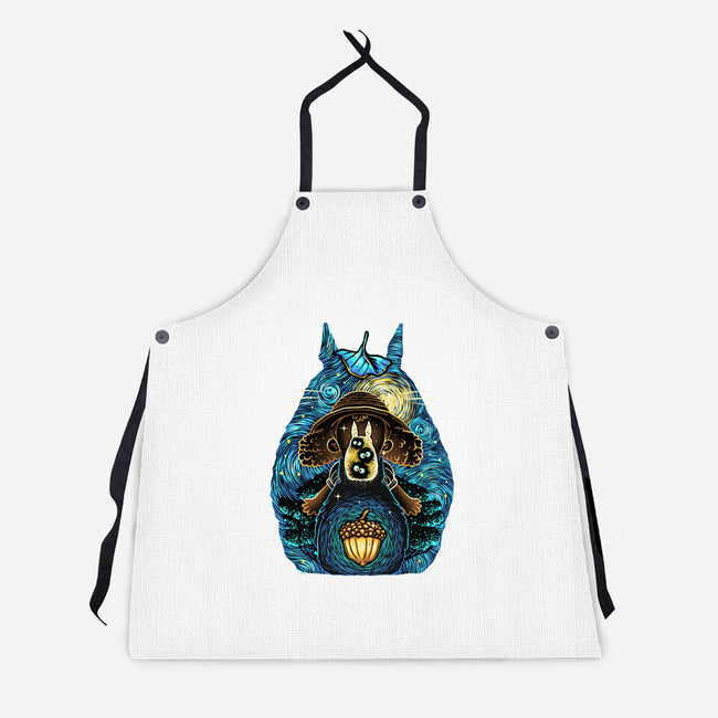 Neighbors In The Night-Unisex-Kitchen-Apron-glitchygorilla