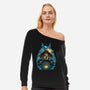 Neighbors In The Night-Womens-Off Shoulder-Sweatshirt-glitchygorilla