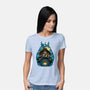 Neighbors In The Night-Womens-Basic-Tee-glitchygorilla