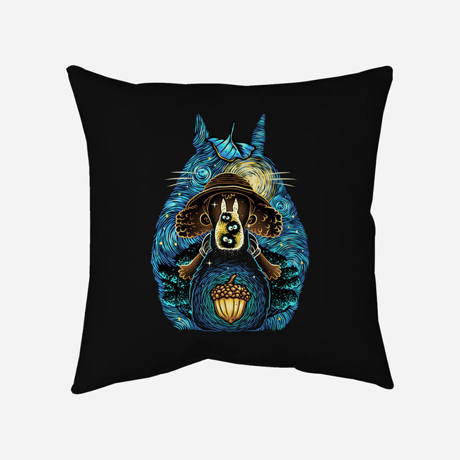 Neighbors In The Night-None-Removable Cover w Insert-Throw Pillow-glitchygorilla