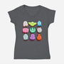 Cosmos Convos-Womens-V-Neck-Tee-Wheels