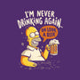 Never Drink Again-None-Adjustable Tote-Bag-Arigatees