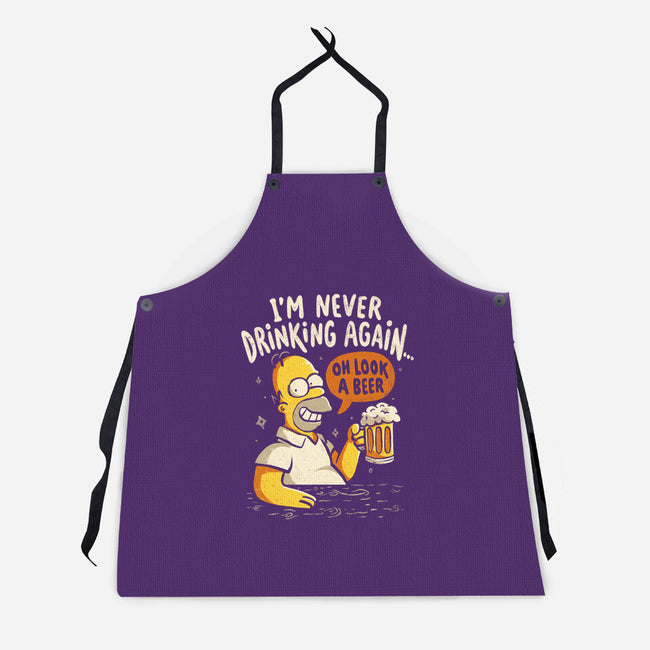 Never Drink Again-Unisex-Kitchen-Apron-Arigatees