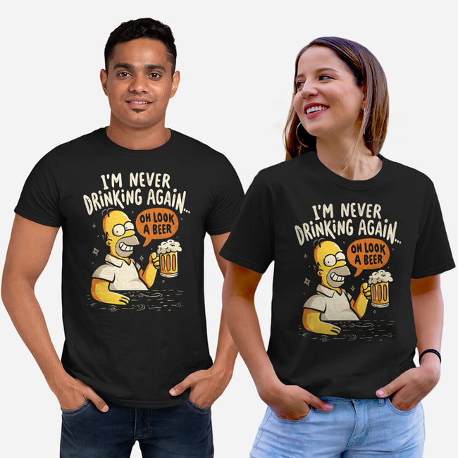 Never Drink Again-Unisex-Basic-Tee-Arigatees