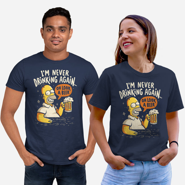 Never Drink Again-Unisex-Basic-Tee-Arigatees