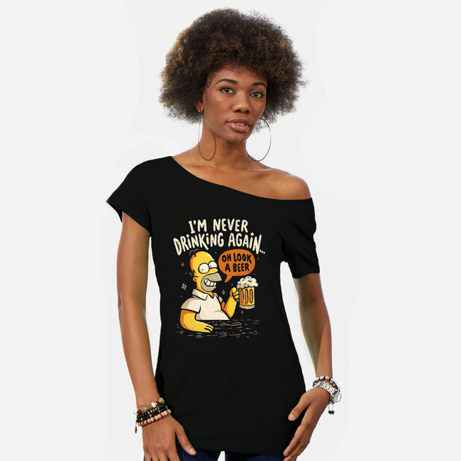 Never Drink Again-Womens-Off Shoulder-Tee-Arigatees