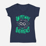 On My Way To Overreact-Womens-V-Neck-Tee-Arigatees