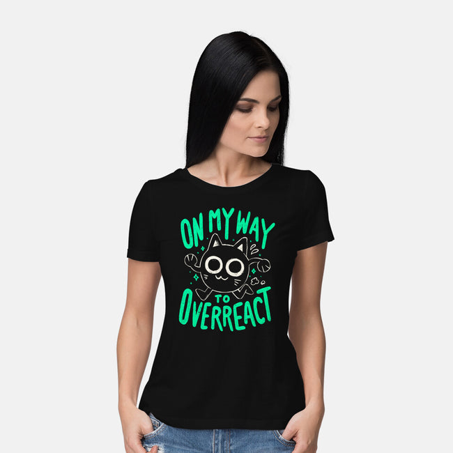 On My Way To Overreact-Womens-Basic-Tee-Arigatees