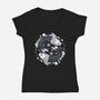 Two Carps-Womens-V-Neck-Tee-Eoli Studio