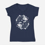 Two Carps-Womens-V-Neck-Tee-Eoli Studio