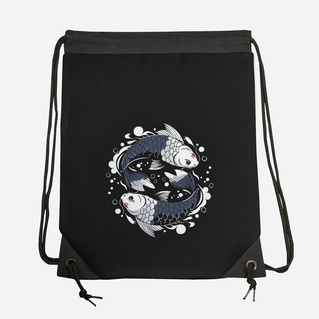Two Carps-None-Drawstring-Bag-Eoli Studio