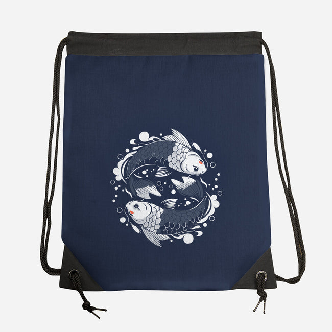 Two Carps-None-Drawstring-Bag-Eoli Studio