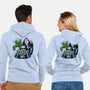 Welcome To The Monster Street-Unisex-Zip-Up-Sweatshirt-glitchygorilla