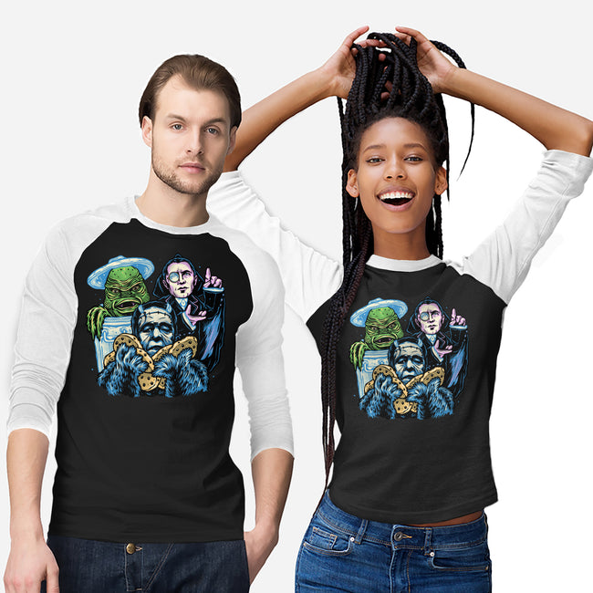 Welcome To The Monster Street-Unisex-Baseball-Tee-glitchygorilla