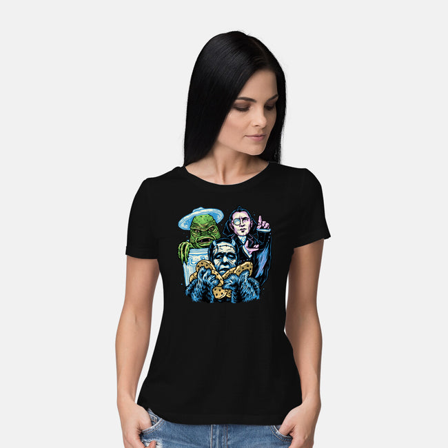 Welcome To The Monster Street-Womens-Basic-Tee-glitchygorilla