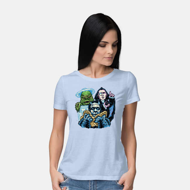 Welcome To The Monster Street-Womens-Basic-Tee-glitchygorilla