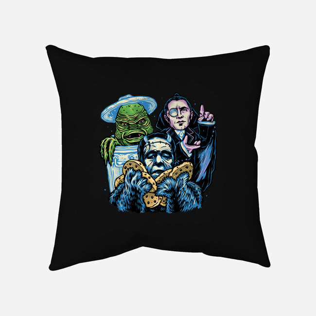 Welcome To The Monster Street-None-Removable Cover w Insert-Throw Pillow-glitchygorilla