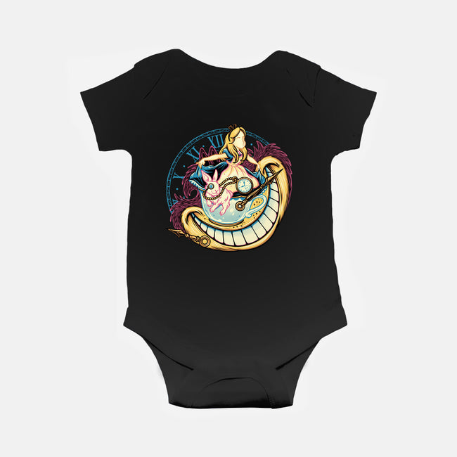 Way Down The Rabbit Hole-Baby-Basic-Onesie-glitchygorilla