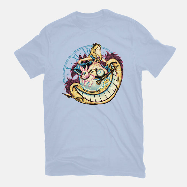 Way Down The Rabbit Hole-Womens-Fitted-Tee-glitchygorilla