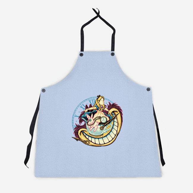 Way Down The Rabbit Hole-Unisex-Kitchen-Apron-glitchygorilla