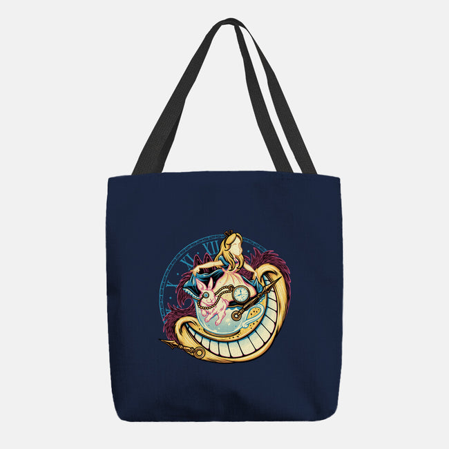 Way Down The Rabbit Hole-None-Basic Tote-Bag-glitchygorilla