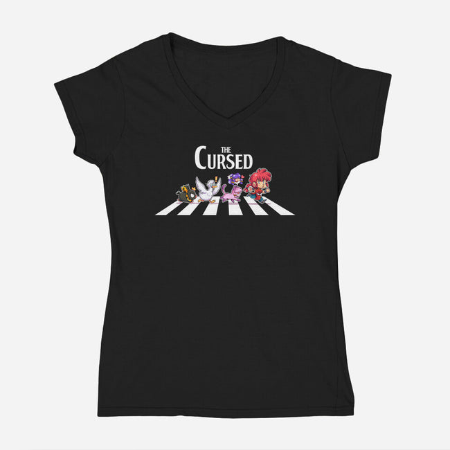 The Cursed-Womens-V-Neck-Tee-2DFeer