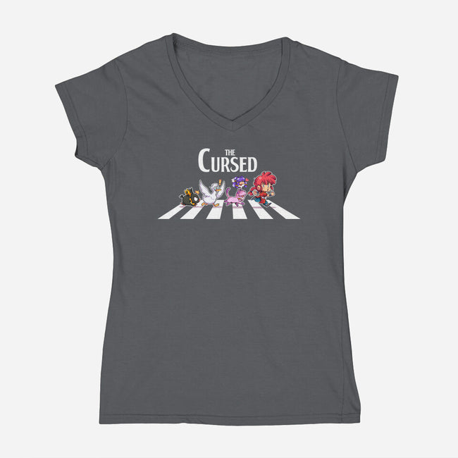 The Cursed-Womens-V-Neck-Tee-2DFeer