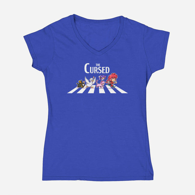 The Cursed-Womens-V-Neck-Tee-2DFeer