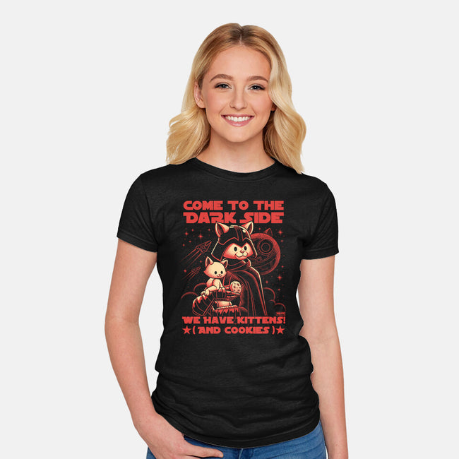 We Have Kittens And Cookies-Womens-Fitted-Tee-worlddominationforcats