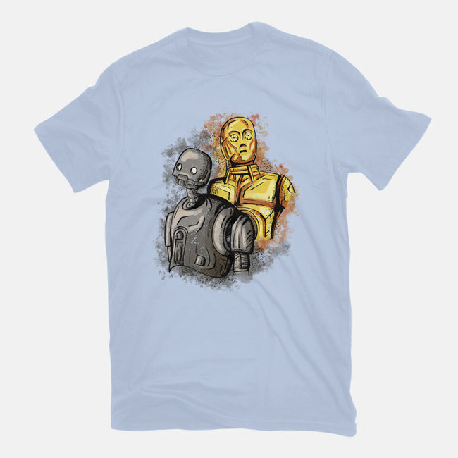 My Droid Friend-Womens-Basic-Tee-nickzzarto